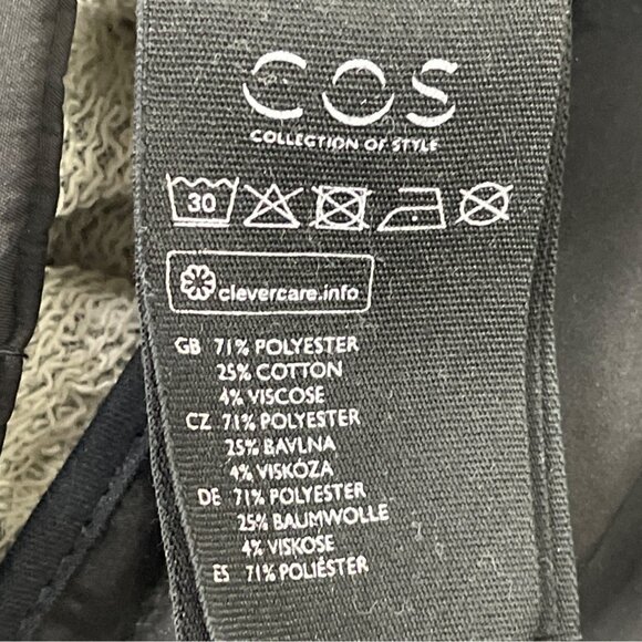 COS Womens Black Long Zip-Up Jacket US Modern Design Size 6 - Picture 6 of 8